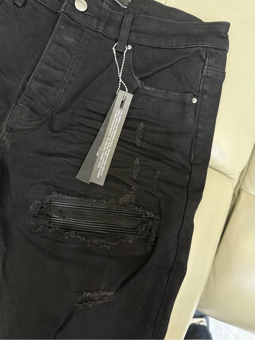AMIRI Black Ripped Skinny Jeans - Picture 4 of 6